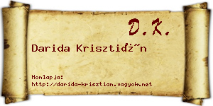 Darida Krisztián névjegykártya