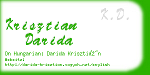 krisztian darida business card